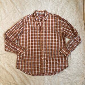 Men’s Bugatchi plaid button down dress shirt